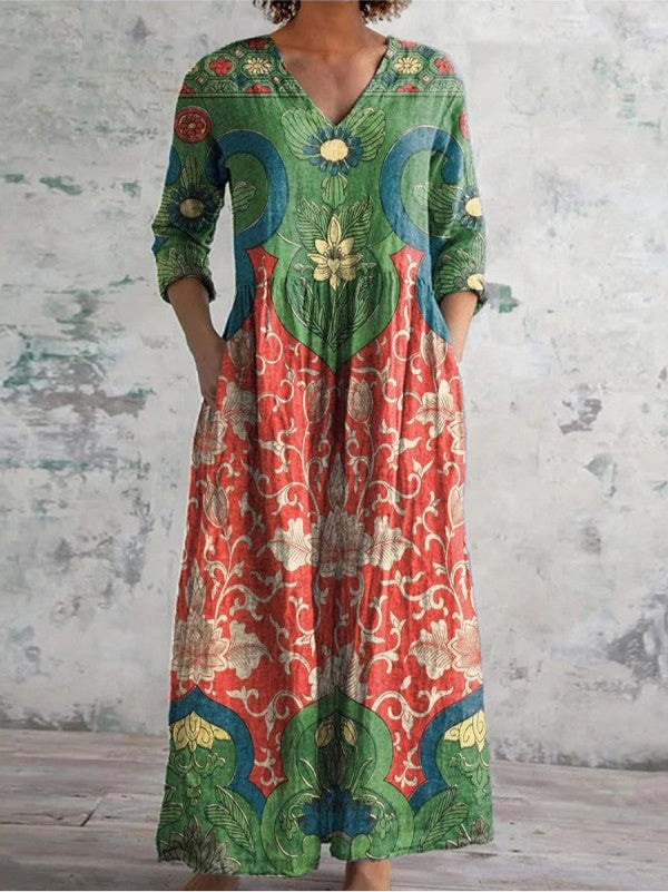 Celestine | Dress with vintage floral print