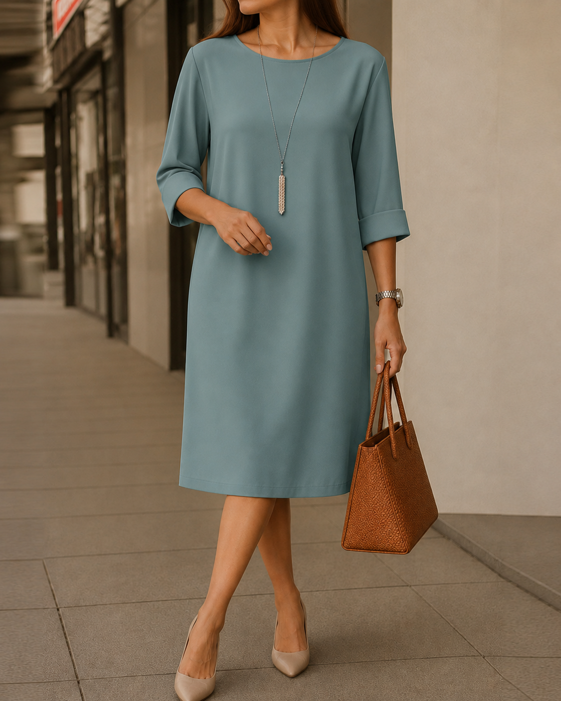 Odette | Relaxed Fluid Midi Dress