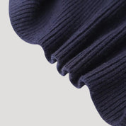 Michelle | Navy knit cardigan with denim trim