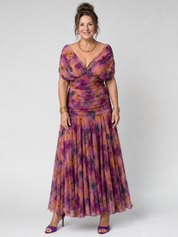 Calen | Elegant Bardot Off-the-Shoulder Midi Dress