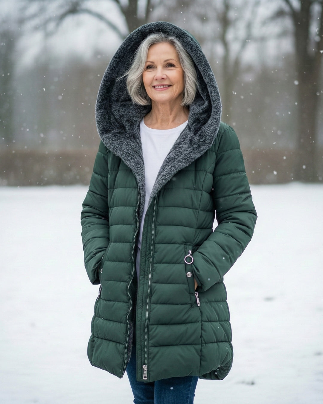 Helen | Fleece-Lined Longline Puffer Coat