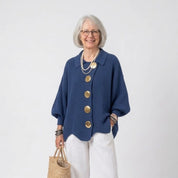 Karina | Statement Collar Knit Cardigan