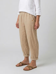 Maja | Timeless Linen-Blend Cropped Trousers