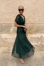 Santana | Elegant V-Neck Maxi Dress