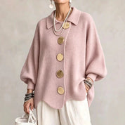 Karina | Statement Collar Knit Cardigan