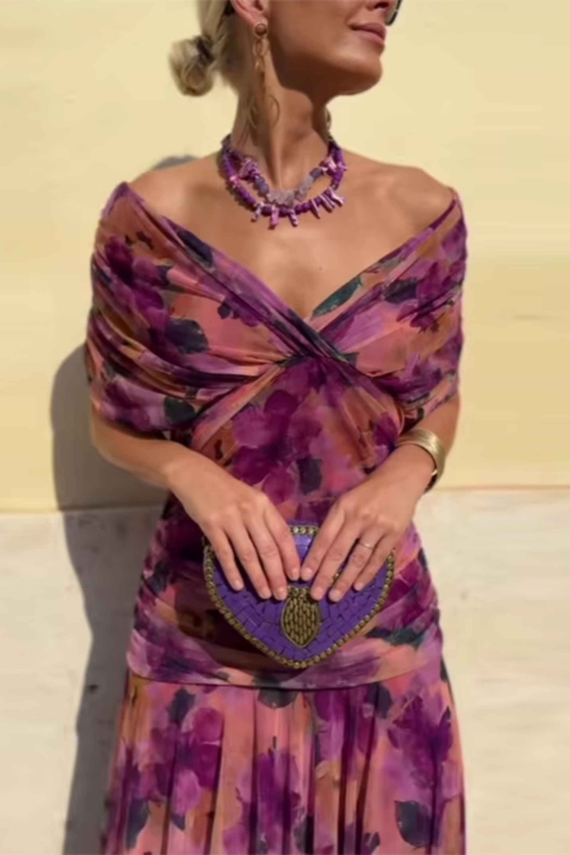 Santana | Elegant V-Neck Maxi Dress