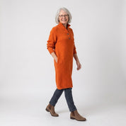Julie | Button-Collar Midi Dress