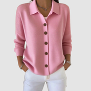 Janice | Collared Button Cardigan