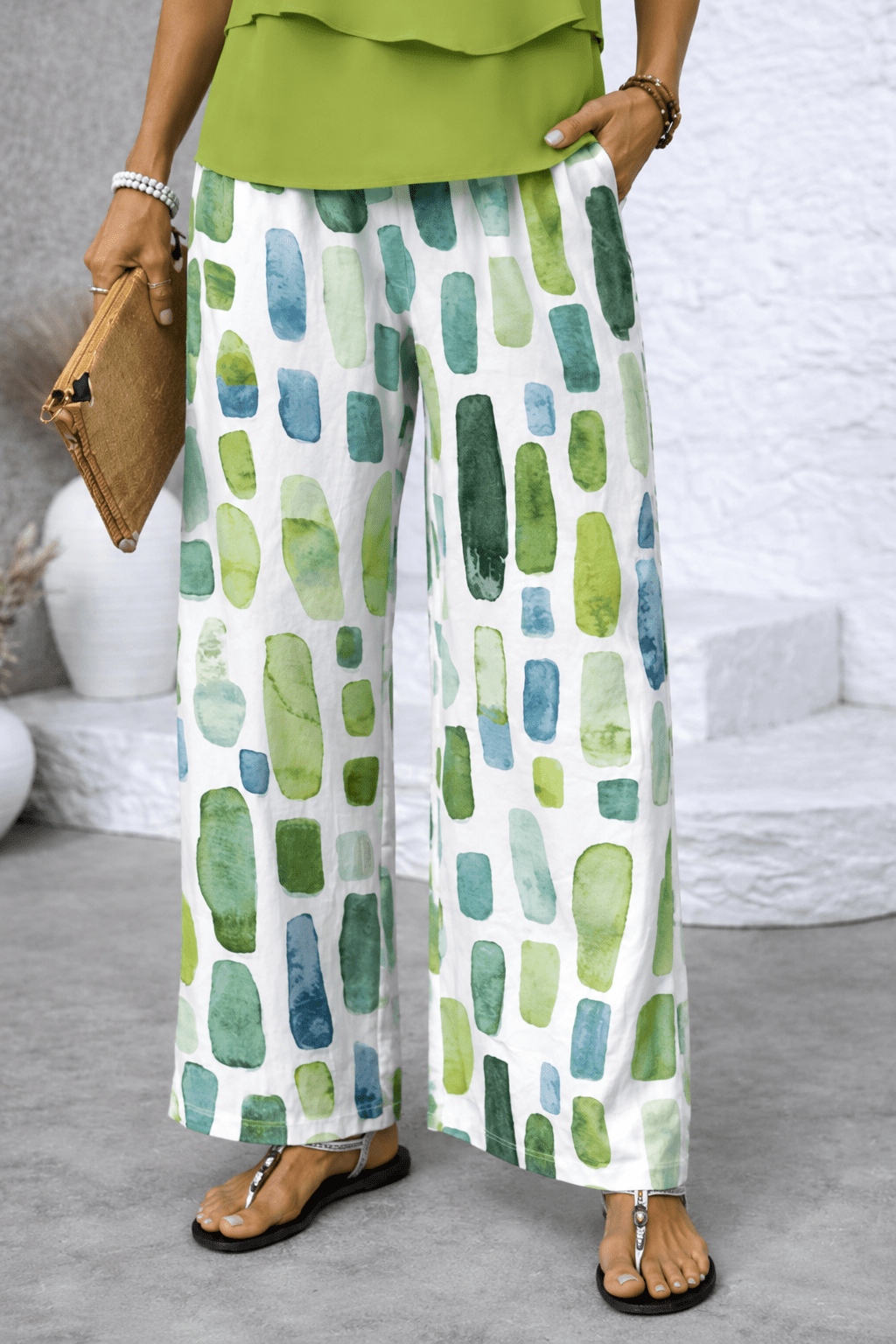 Adi | Refined Print Wide-Leg Co-Ord Set