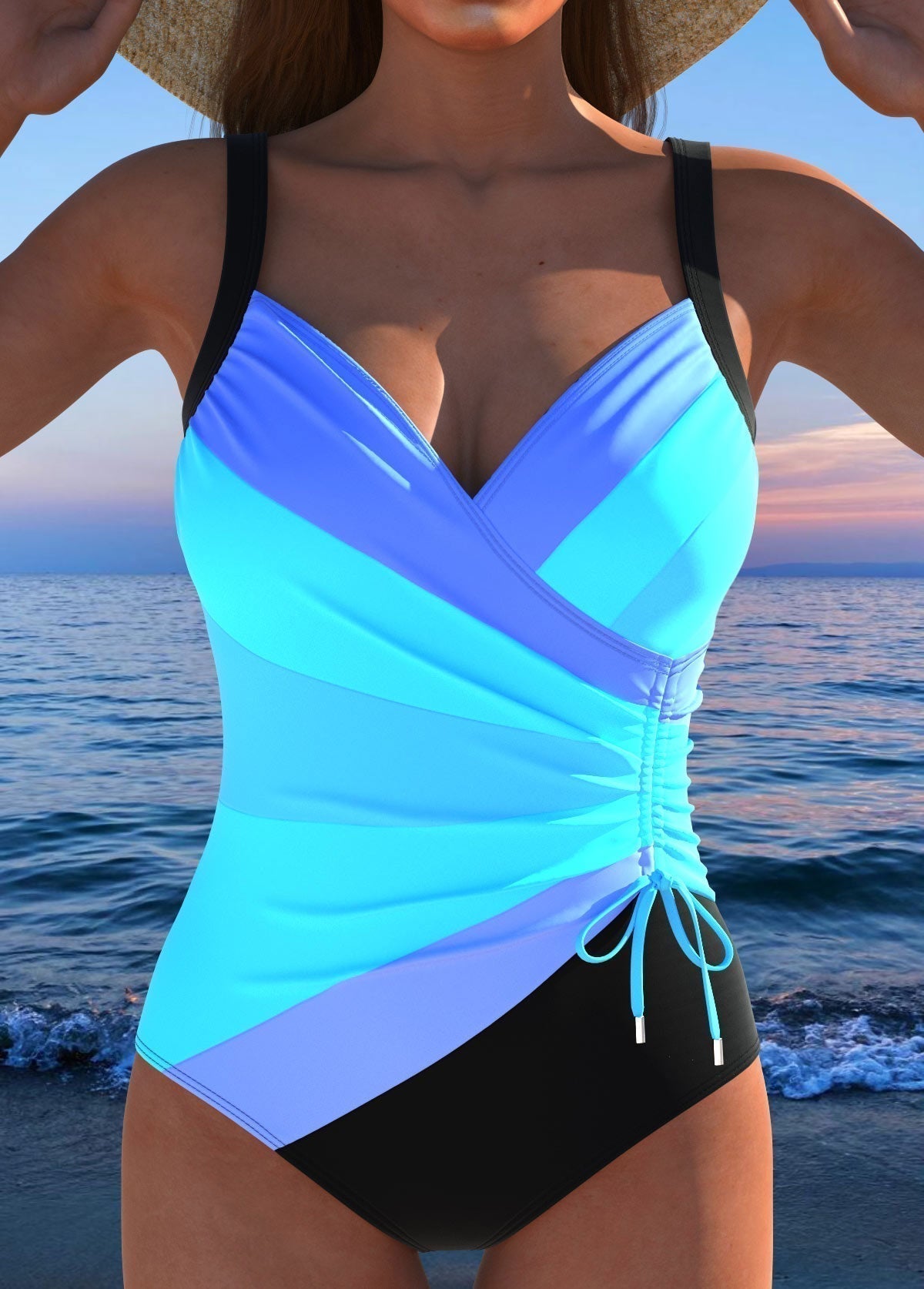Éloria | Elegant swimsuit with a colourful print
