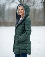 Helen | Fleece-Lined Longline Puffer Coat