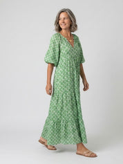 Charlotte | Bohemian Beauty Green Maxi Dress