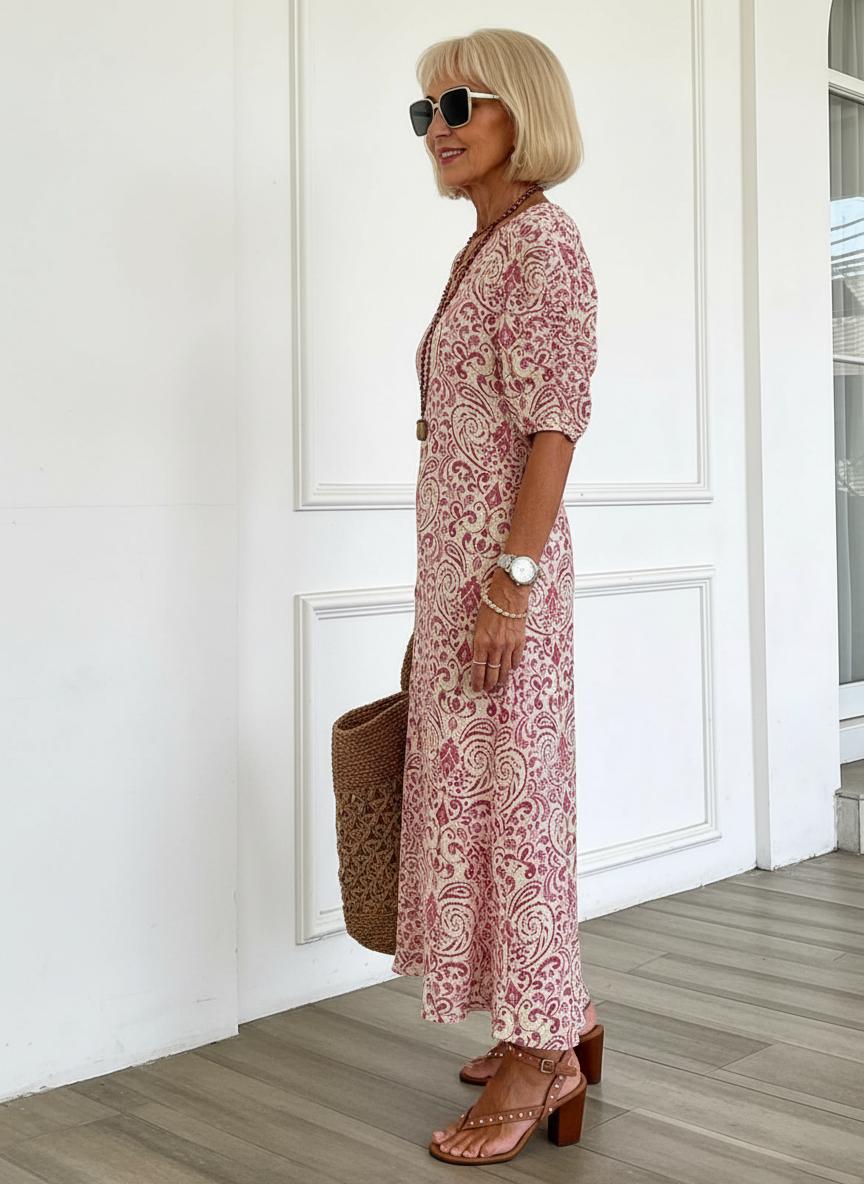Tara | Classic Paisley Tiered Maxi Dress