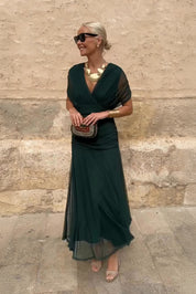 Santana | Elegant V-Neck Maxi Dress