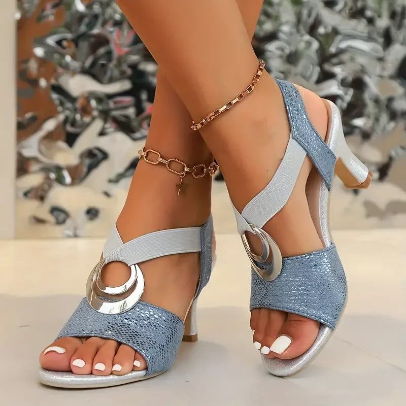 Ayindra | Elegant Cushioning Mid-Heel Sandals