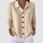 Janice | Collared Button Cardigan