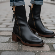 Belle | Leather Heeled Boots