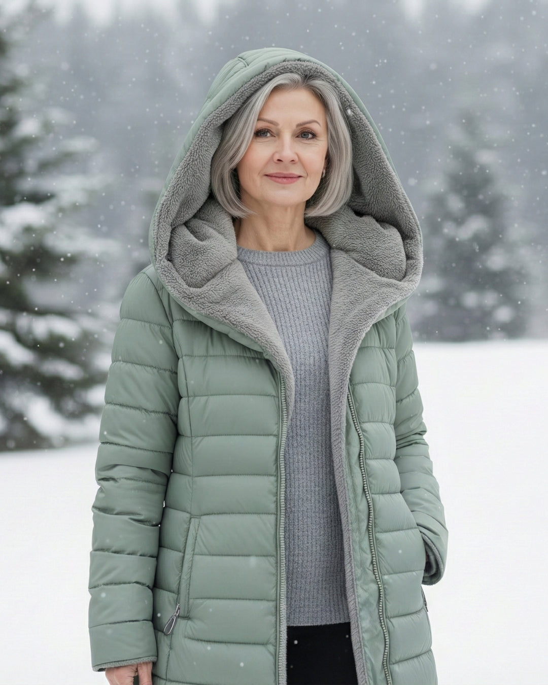 Helen | Fleece-Lined Longline Puffer Coat
