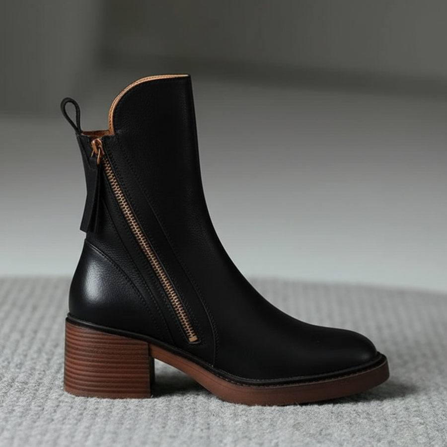 Belle | Leather Heeled Boots
