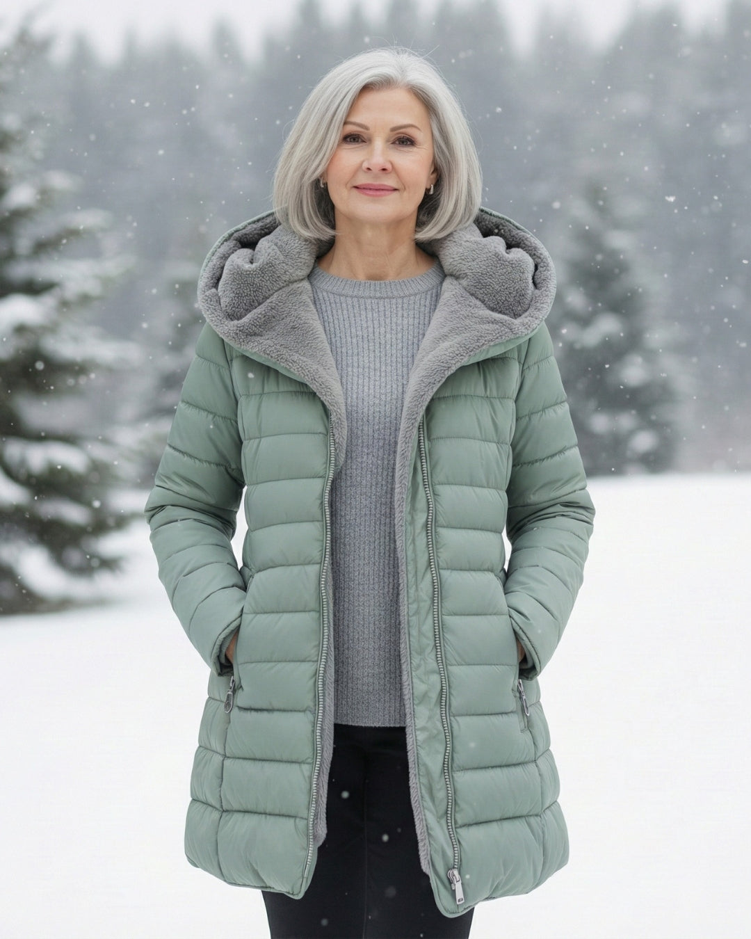 Helen | Fleece-Lined Longline Puffer Coat