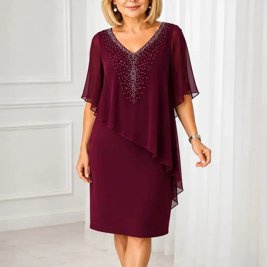 Eliza | Embellished Overlay Dress