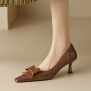 Célora Leather Ribbon Pumps
