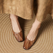 Marisol Leather Square-Toe Pumps