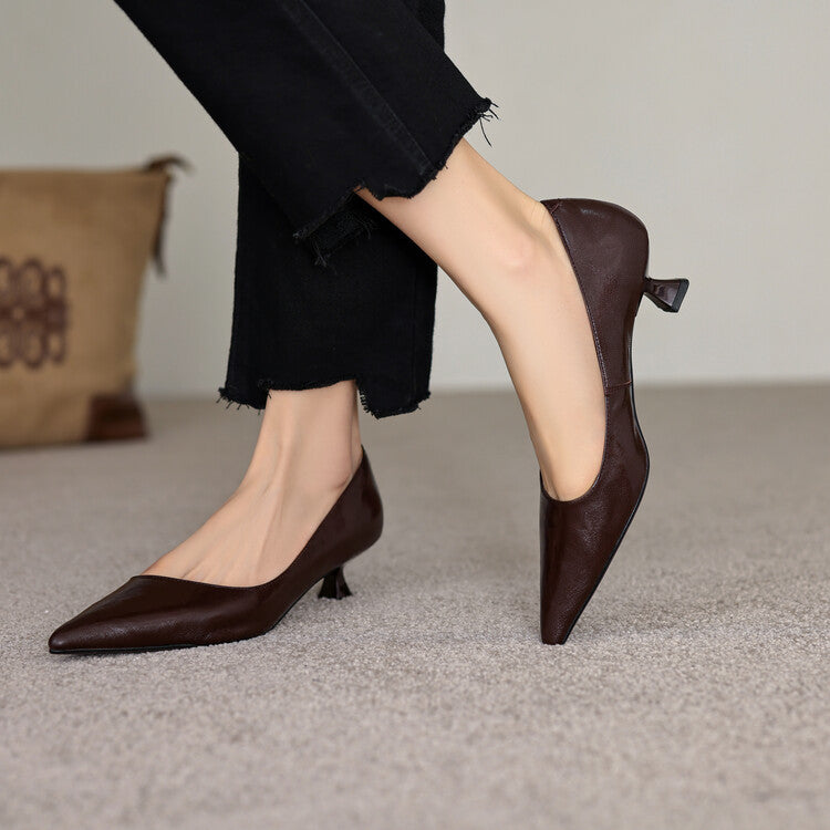Verrine Leather Low Pumps