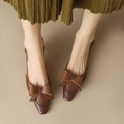 Célora Leather Ribbon Pumps