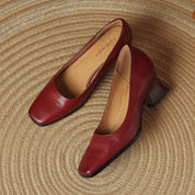 Oriel Leather Square Pumps