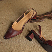 Arlise Leather Slingback Pumps