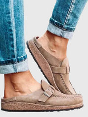 Tess | Everyday Suede Buckle Mules