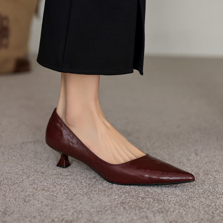 Verrine Leather Low Pumps