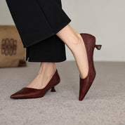 Verrine Leather Low Pumps