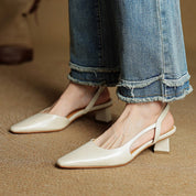 Arlise Leather Slingback Pumps