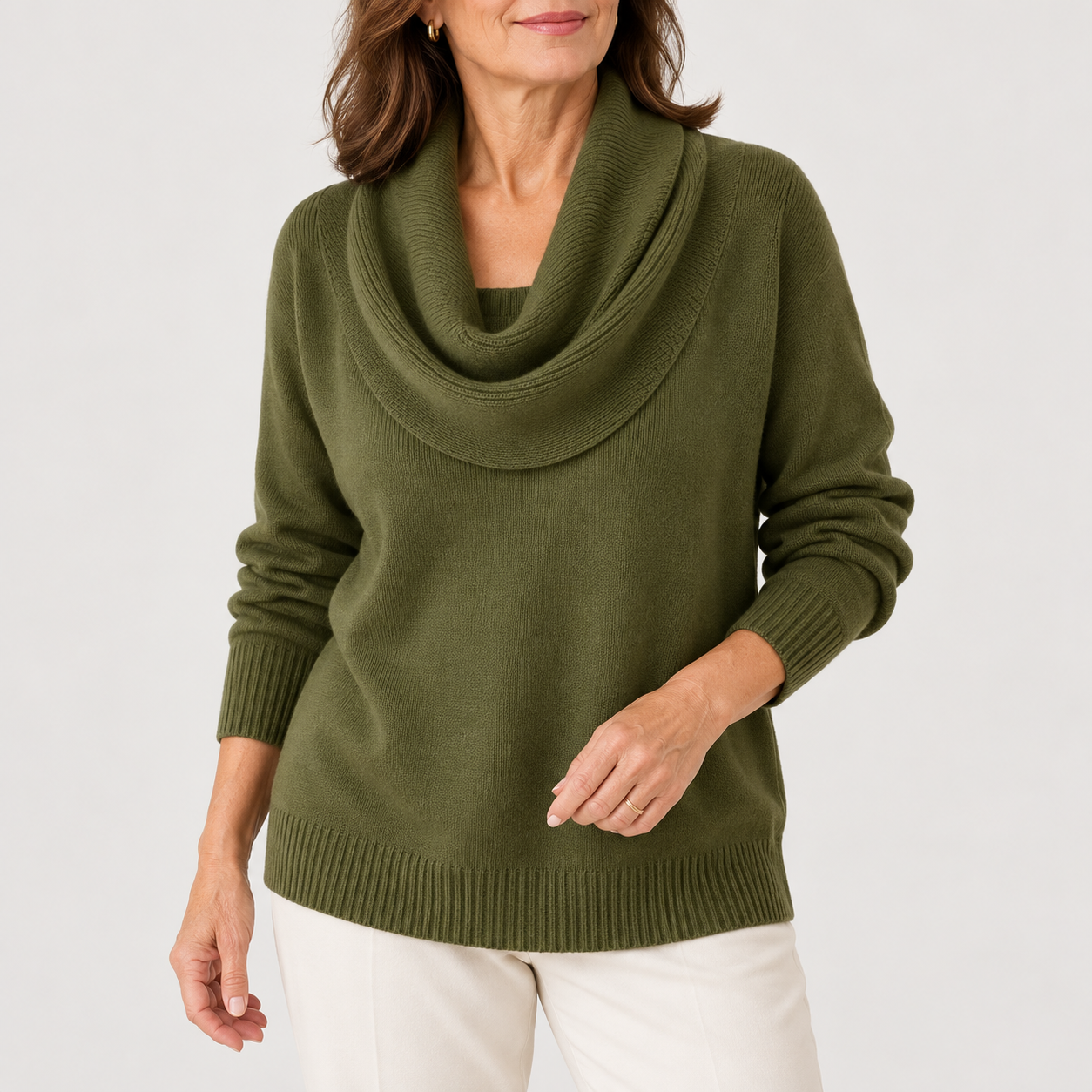 Agnes | Draped Cowl Neck Jumper