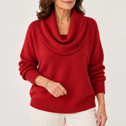 Agnes | Draped Cowl Neck Jumper