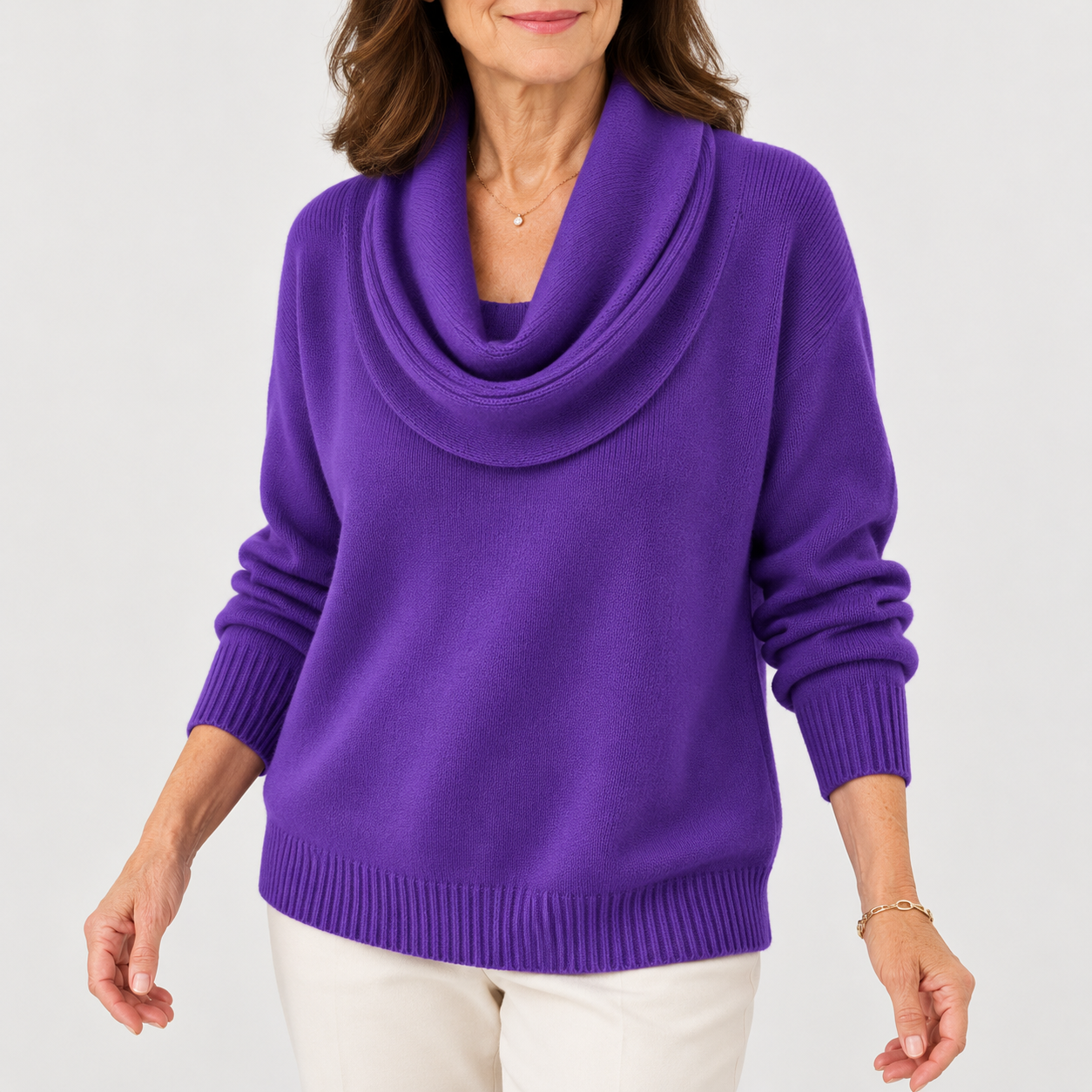 Agnes | Draped Cowl Neck Jumper