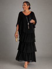 Lara | Elegant Tiered Flowing Maxi Dress