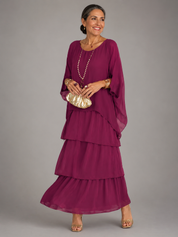 Lara | Elegant Tiered Flowing Maxi Dress