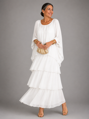 Lara | Elegant Tiered Flowing Maxi Dress