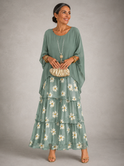 Lara | Elegant Tiered Flowing Maxi Dress