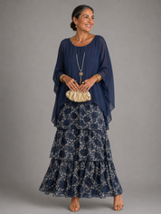 Lara | Elegant Tiered Flowing Maxi Dress