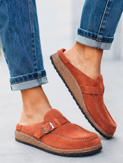 Tess | Everyday Suede Buckle Mules