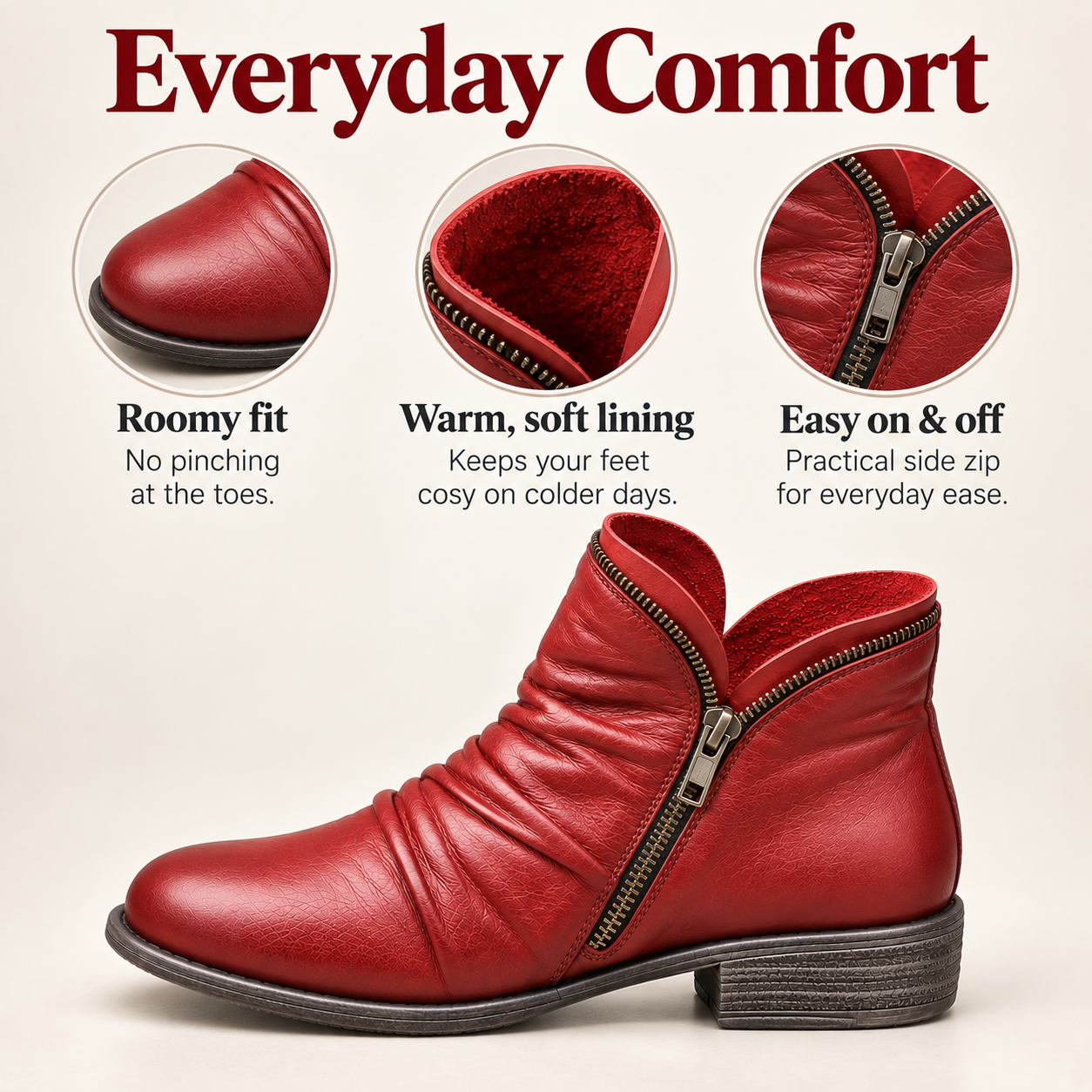 Melinda | Cushioned Ankle Boots