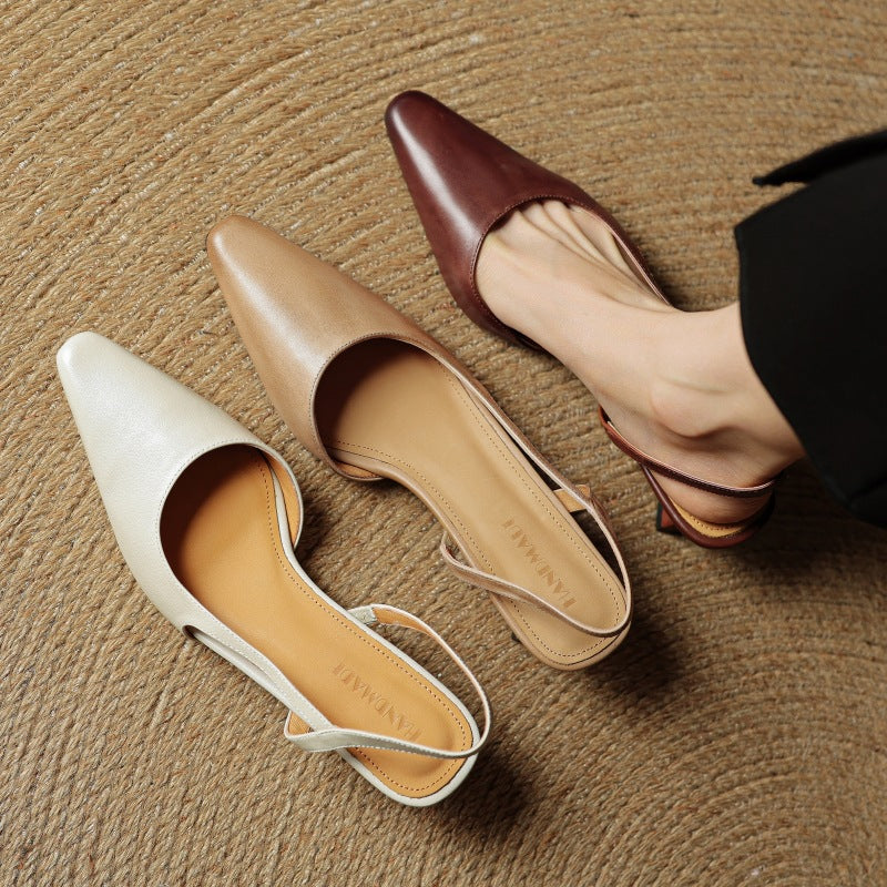Arlise Leather Slingback Pumps