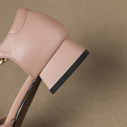 Elvane Buckle Leather Mary-Janes