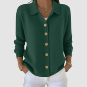 Janice | Collared Button Cardigan