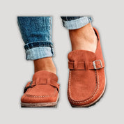 Tess | Everyday Suede Buckle Mules