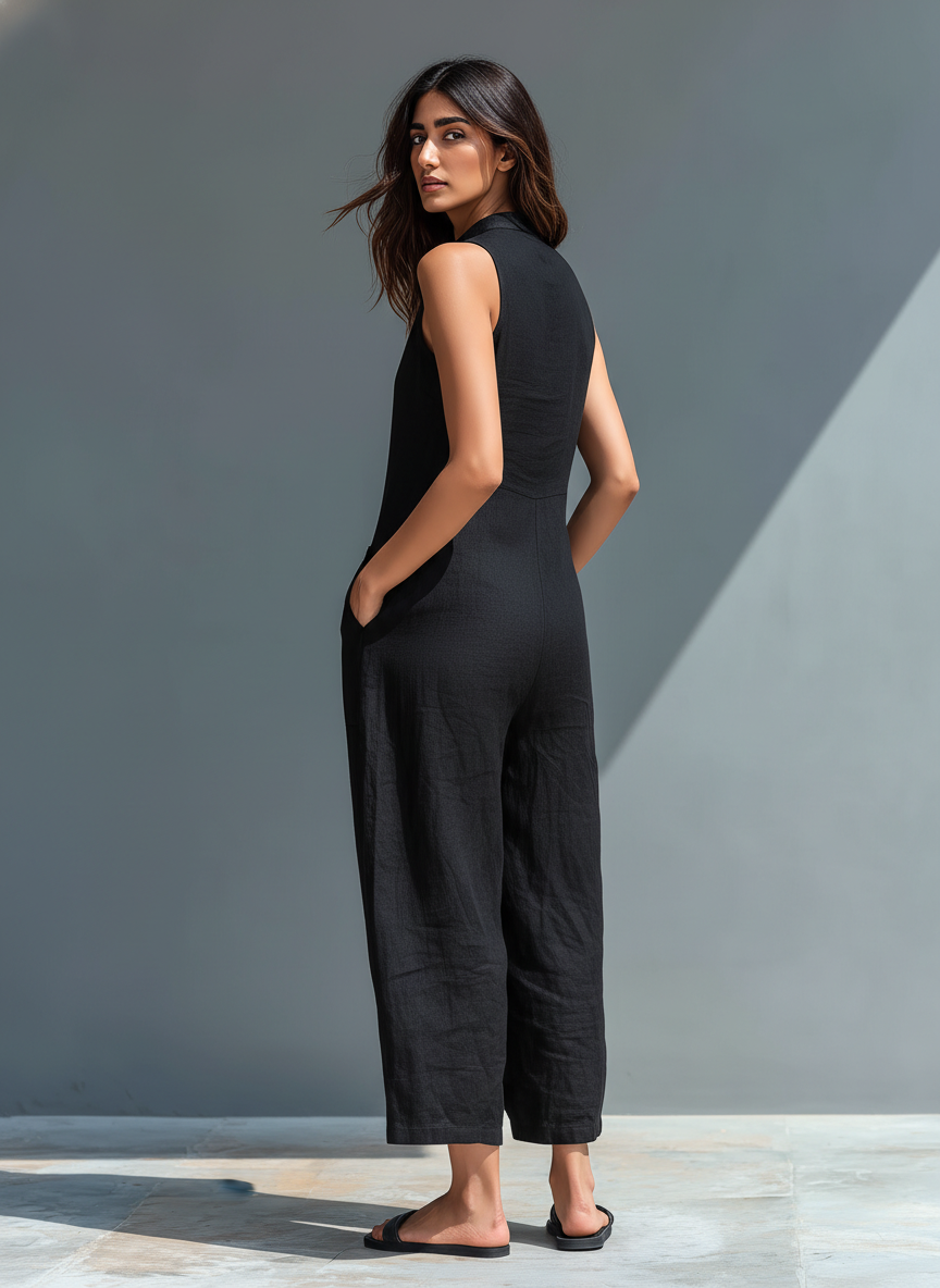 Kendra | Casual Linen-Effect Slouchy Jumpsuit